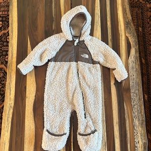 The North face 3-6 month fleece bunting.